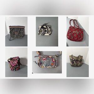 Retired Vera Bradley Lot - 4 Purses Handbags 1 Wallet and 1 Cosmetic Bag